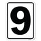 Signmission Sign with Number 9 Heavy-Gauge Aluminum Rust Proof Parking Sign A-1824-22899 - alternate 1